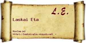 Laskai Eta névjegykártya